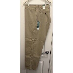 George MEN Flat Front Classic Fit Khaki Pants Regular Size 44 X 32 NWT Barley